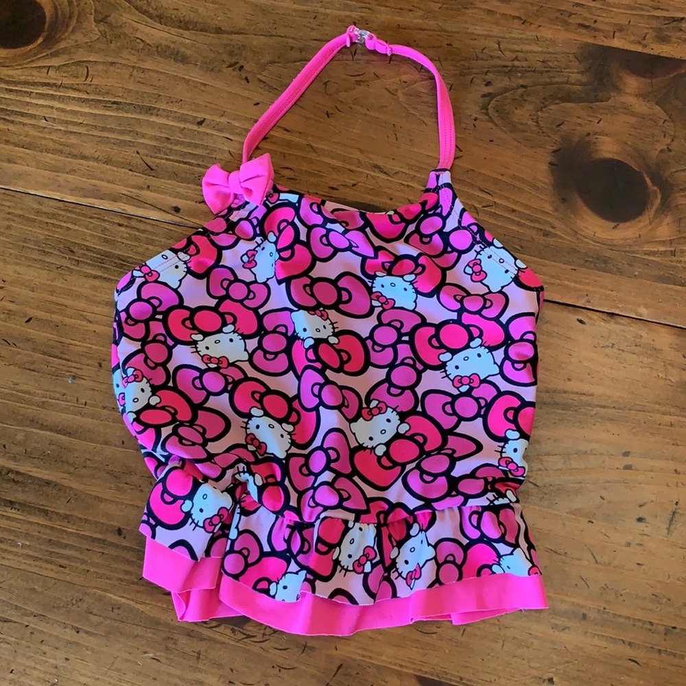 Hello Kitty Pink Swim Halter Top w/ Bow 5T